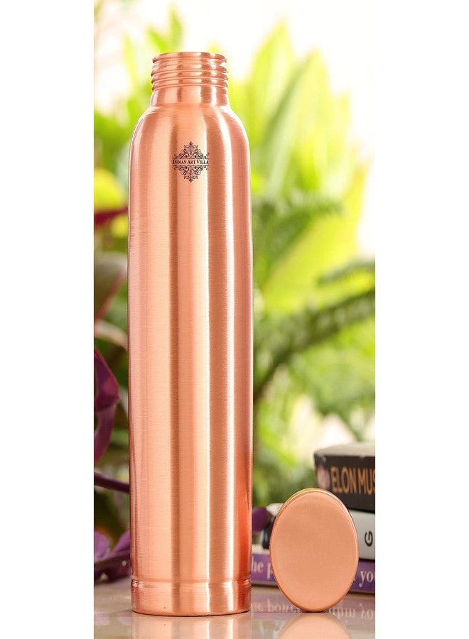 Indian Art Villa Pure Copper Water Bottle - 900 ML, Doctor's Choice Leak-Proof Ergonomic Design, Ayurvedic Copper Drinkware for Home, Office, Gym & Travel - Image 4